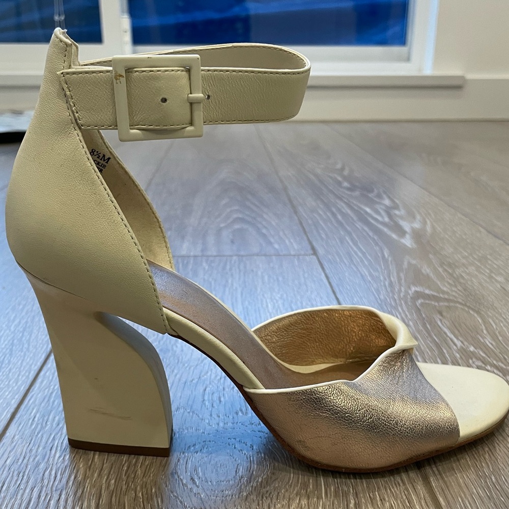 H by Halston heels with ankle strap